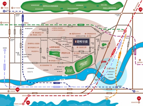 君悦华庭交通图