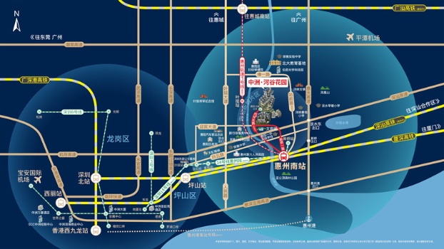 中洲河谷花园交通图