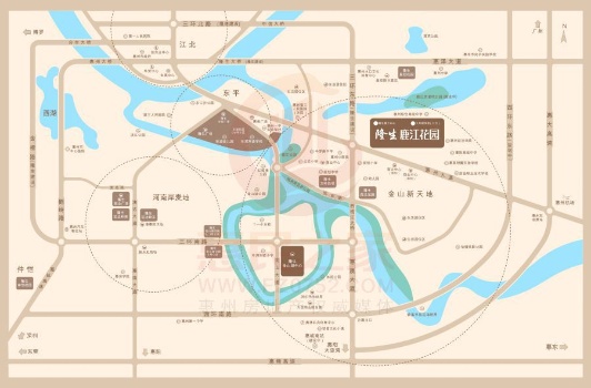 隆生鹿江花園交通圖