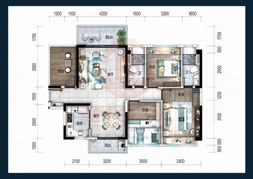 碧桂园盛世名门户型图