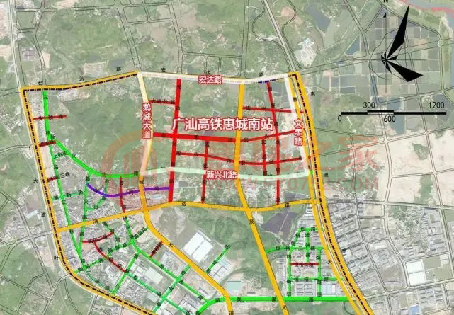 广汕铁路惠城南站综合交通枢纽一二期选址拟定!