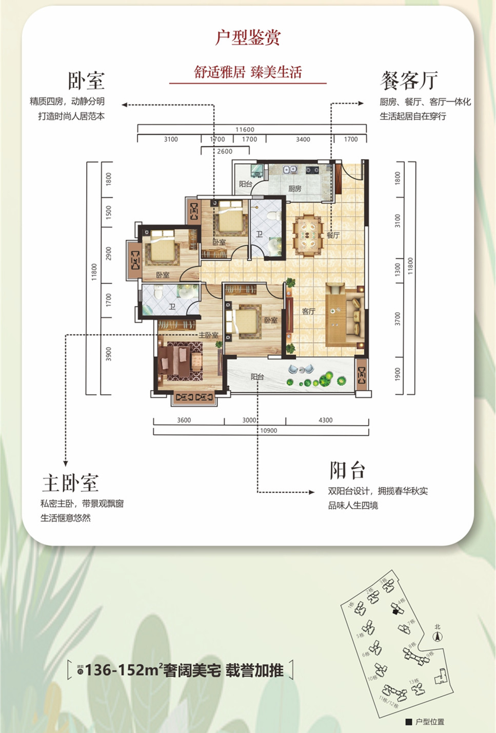 楼盘搜索 华洪明珠花园 楼盘相册 户型图 g建面约143㎡4房 实景