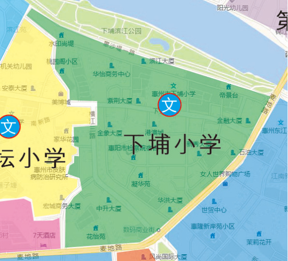 惠城2022年公辦學校一年級戶籍生學區劃分范圍公布！