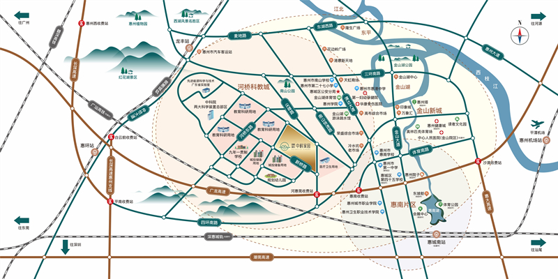 惠州城投·中科家园交通图