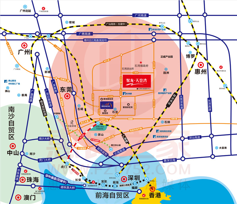 聚龙天誉湾四期交通图