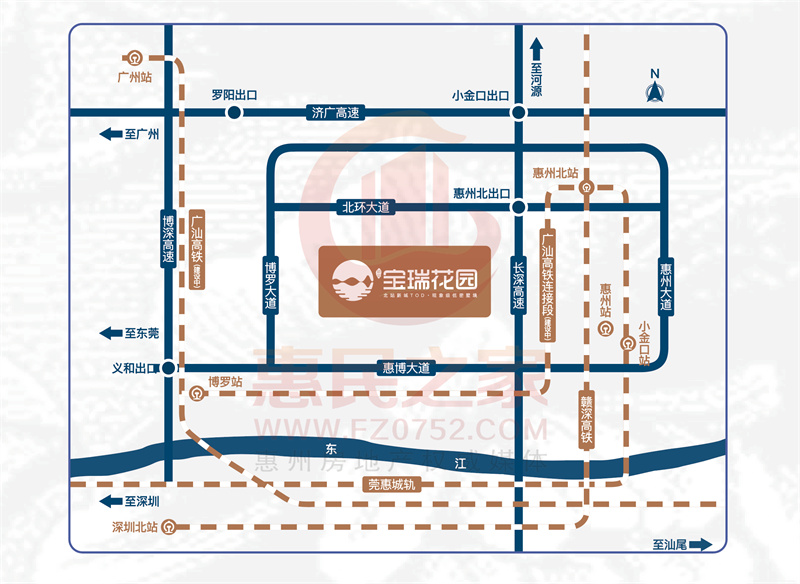 宝瑞花园交通图